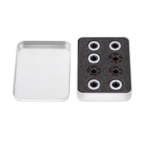 Akozon Rodamiento de Cerámica 608 16pcs Rodamientos de Bolas de Skate de alta precisión alta velocidad para Patines de velocidad Patinaje de patines Patineta 22 mm de diámetro Akozon Rodamiento de Cerámica 608 16pcs Rodamientos de Bolas de Skate de alta precisión alta velocidad para Patines de velocidad Patinaje de patines Patineta 22 mm de diámetro