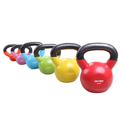 AKT Kettlebell Campana de la Caldera Profesión Entrenamiento Muscular Equipamiento Deportivo para el Hogar Pesas de Gimnasia Entrenamiento de Fuerza de Levantamiento de Pesas,16kg