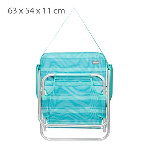 Aktive 53958 - Silla plegable fija aluminio 55 x 35 x 72 cm - mediterráneo Aktive 53958 - Silla plegable fija aluminio 55 x 35 x 72 cm - mediterráneo