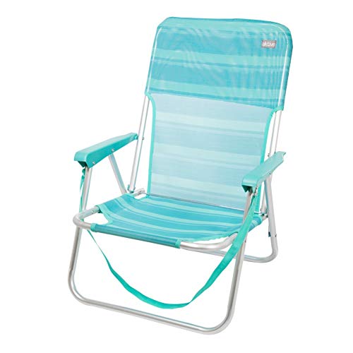 Aktive 53958 - Silla plegable fija aluminio 55 x 35 x 72 cm - mediterráneo Aktive 53958 - Silla plegable fija aluminio 55 x 35 x 72 cm - mediterráneo