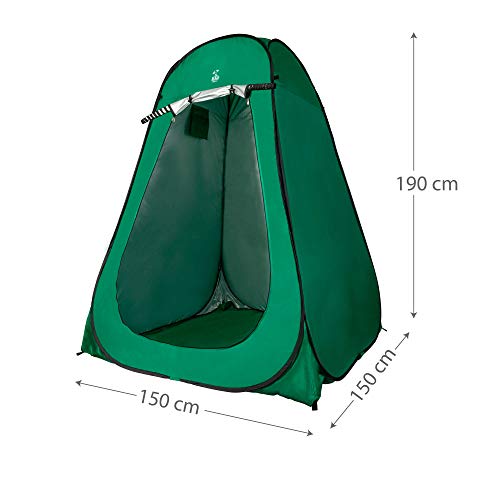 Aktive 62182 - Tienda de campaña cambiador con suelo 150x150x190 cm Verde