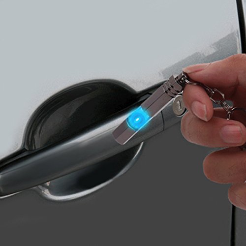 Alamor Coche Eliminador Estático Anti Llavero Cobre Galjanoplastia Con Tubo De Neón Led-Púrpura