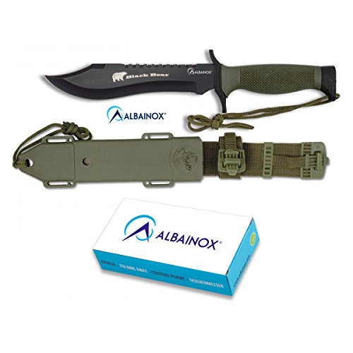 ALBAINOX 31766 - Cuchillo de Supervivencia, Modelo Black Bear, Funda Nylon-PVC Rígida, Unisex Adulto, Multicolor, Talla Única ALBAINOX 31766 - Cuchillo de Supervivencia, Modelo Black Bear, Funda Nylon-PVC Rígida, Unisex Adulto, Multicolor, Talla Única