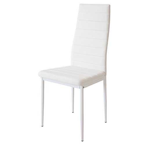 Albatros 2552 Milano Set de 4 sillas de Comedor, Blanco