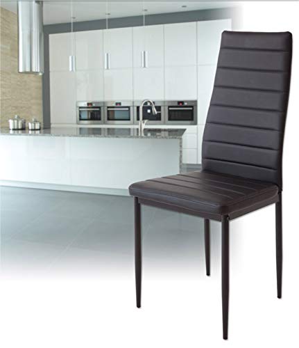 Albatros 2862 Milano Set de 2 sillas de Comedor, Negro