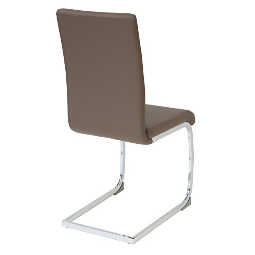 Albatros Silla Cantilever BURANO Set de 4 sillas Marrón, SGS Probado Albatros Silla Cantilever BURANO Set de 4 sillas Marrón, SGS Probado