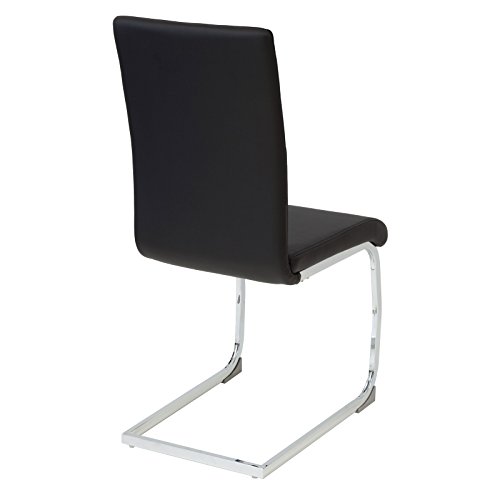 Albatros Silla Cantilever BURANO Set de 4 sillas Negro, SGS Probado Albatros Silla Cantilever BURANO Set de 4 sillas Negro, SGS Probado