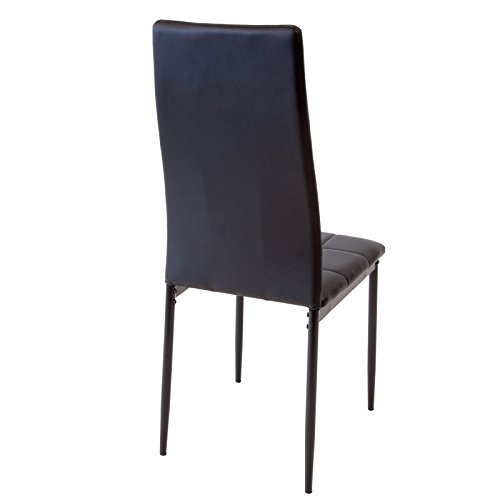 Albatros Silla de Comedor Rimini, Set de 6, Negro, SGS Probado Albatros Silla de Comedor Rimini, Set de 6, Negro, SGS Probado