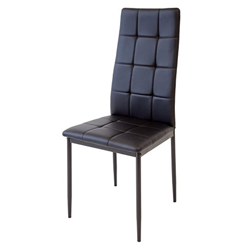 Albatros Silla de Comedor Rimini, Set de 6, Negro, SGS Probado Albatros Silla de Comedor Rimini, Set de 6, Negro, SGS Probado