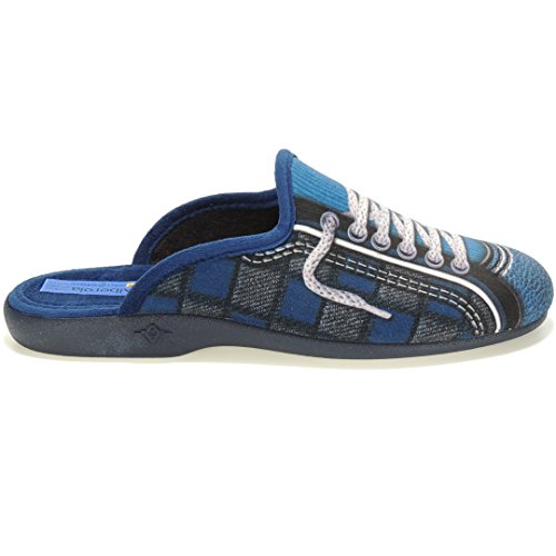 ALBEROLA ZC1464 Zapatilla Casa Chinela Destalonada Descalza Terpel Cordones Punta Cerrada Hombre Azul Talla 46