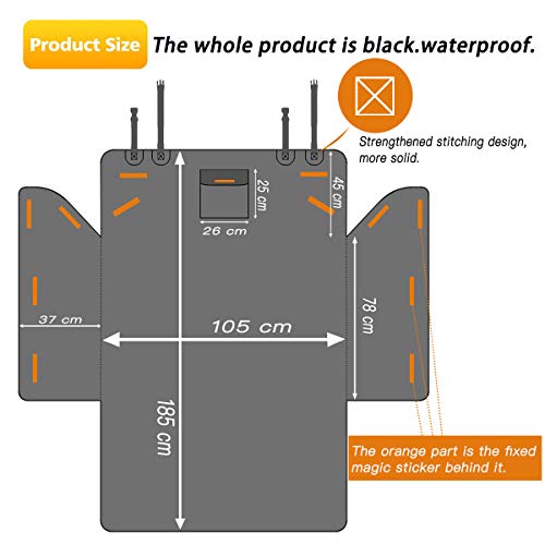 Alfheim Funda para Maletero de Coche para Perros - Protector de asiento antideslizante impermeable para mascotas - Viaje lavable duradero de la cubierta de la bota universal para el camión/SUV (Negro) Alfheim Funda para Maletero de Coche para Perros - Protector de asiento antideslizante impermeable para mascotas - Viaje lavable duradero de la cubierta de la bota universal para el camión/SUV (Negro)