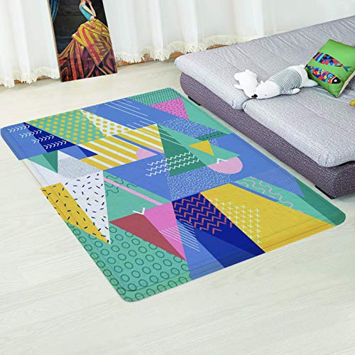 Alfombra Antideslizante 3D Impresa De Estilo Europeo, Escritorio Rectangular Geométrico, Mesa De Café, Sofá, Alfombra para Dormitorio, Sala De Estar, Hotel, Hogar, Fiesta, Alfombra