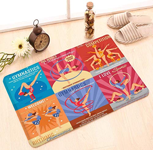 Alfombra de área Alfombra Alfombrilla antideslizante Alfombrillas para sala de estar Colección de dormitorio Carteles de gimnasia rítmica Seis anuncios publicitarios Campeonato del mundo Gimnasta Rend Alfombra de área Alfombra Alfombrilla antideslizante Alfombrillas para sala de estar Colección de dormitorio Carteles de gimnasia rítmica Seis anuncios publicitarios Campeonato del mundo Gimnasta Rend
