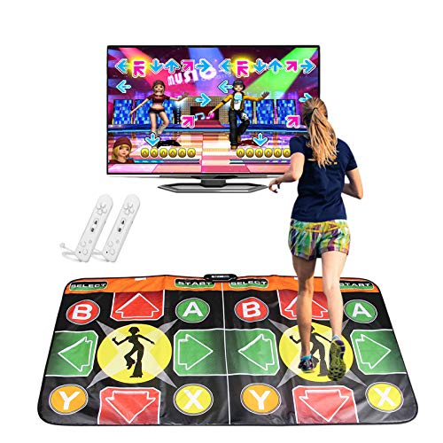 Alfombra de Baile Doble/Soltero,Máquina de Baile Inalámbrica,Almohadillas Baile de Inalámbricas Antideslizantes con Juegos y Música AUX,Niveles,Conecta y Reproduce,Sentido Juego para PC TV (90X166CM) Alfombra de Baile Doble/Soltero,Máquina de Baile Inalámbrica,Almohadillas Baile de Inalámbricas Antideslizantes con Juegos y Música AUX,Niveles,Conecta y Reproduce,Sentido Juego para PC TV (90X166CM)