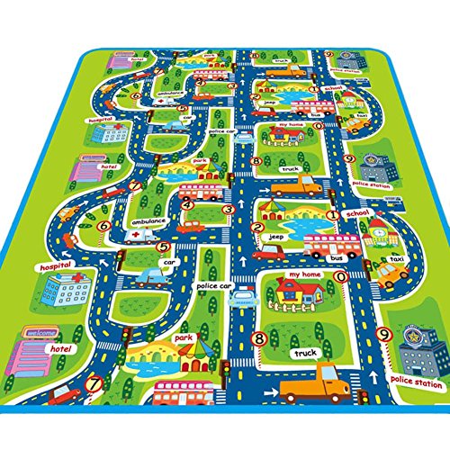 Alfombra infantil Juego Alfombra, ideal para jugar con coches y juguetes Jugar, aprender y divertirse, niños pädago Estratégica vial de Juego (, para dormitorio parte habitaciones parte Safe Area