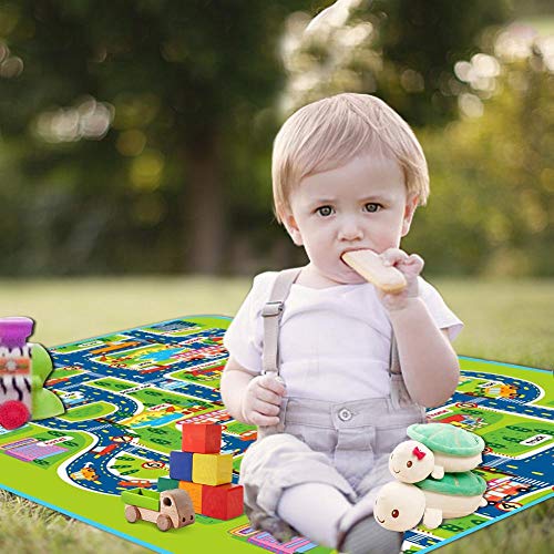 Alfombra infantil Juego Alfombra, ideal para jugar con coches y juguetes Jugar, aprender y divertirse, niños pädago Estratégica vial de Juego (, para dormitorio parte habitaciones parte Safe Area