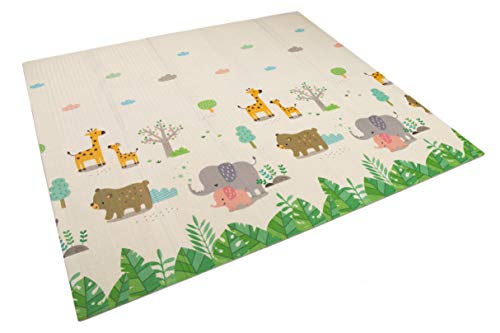 Alfombra infantil plegable Suelo para bebes acolchado 2 caras 180 cm x 200 cm (Modelo 2)