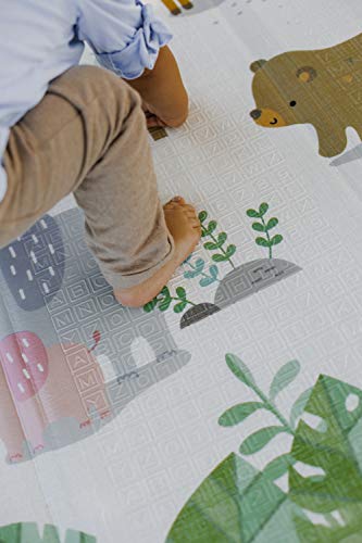 Alfombra infantil plegable Suelo para bebes acolchado 2 caras 180 cm x 200 cm (Modelo 2)