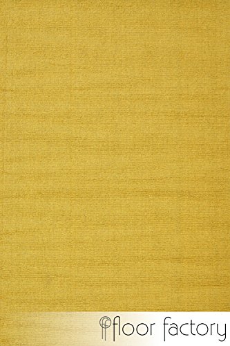 Alfombra Moderna de Lana Loft Mustard Amarillo Mostaza 80x150cm - 100% Lana en Colores Luminosos y Modernos