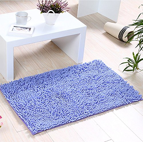 Alfombras de Baño, Alfombrilla de Baño Antideslizante Microfibra Suave Alfombra Lavar a Maquina Adecuado para Sala de Estar/Cocina / Dormitorio de Interior/Exterior (Púrpura)