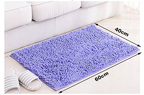 Alfombras de Baño, Alfombrilla de Baño Antideslizante Microfibra Suave Alfombra Lavar a Maquina Adecuado para Sala de Estar/Cocina / Dormitorio de Interior/Exterior (Púrpura)