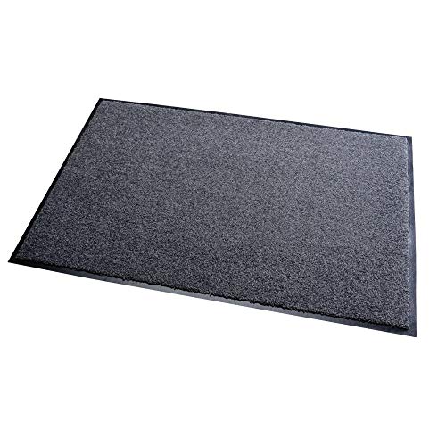 Alfombrilla antisuciedad Premium Zanzibar Gris 40x60cm * Extremadamente Resistente * Exterior e Interior * A Prueba de heladas * Libre de PVC - Clean Mat Puerta de Entrada Alfombra