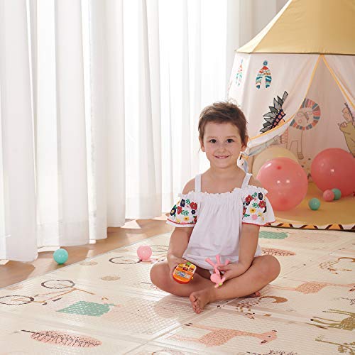 Alfombrilla de juegos para bebé, plegable, antideslizante, extragrande, reversible, impermeable, portátil, de doble cara, para niños pequeños y bebés Alfombrilla de juegos para bebé, plegable, antideslizante, extragrande, reversible, impermeable, portátil, de doble cara, para niños pequeños y bebés