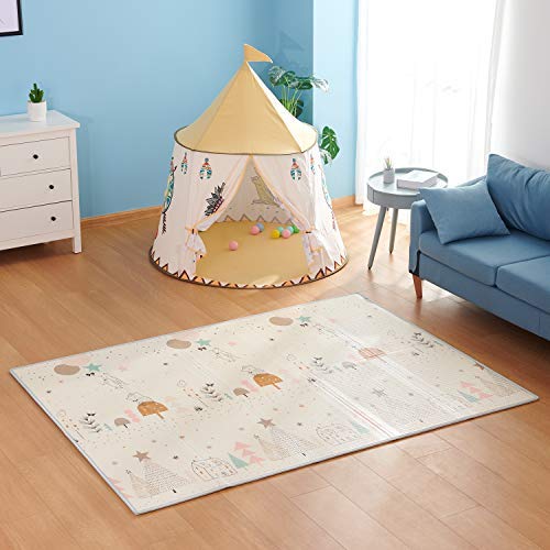 Alfombrilla de juegos para bebé, plegable, antideslizante, extragrande, reversible, impermeable, portátil, de doble cara, para niños pequeños y bebés Alfombrilla de juegos para bebé, plegable, antideslizante, extragrande, reversible, impermeable, portátil, de doble cara, para niños pequeños y bebés