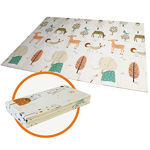 Alfombrilla de juegos para bebé, plegable, antideslizante, extragrande, reversible, impermeable, portátil, de doble cara, para niños pequeños y bebés Alfombrilla de juegos para bebé, plegable, antideslizante, extragrande, reversible, impermeable, portátil, de doble cara, para niños pequeños y bebés