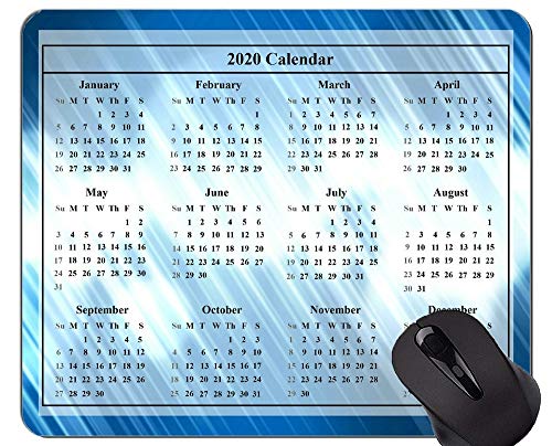 Alfombrillas de ratón Galaxy Calendar 2020 Personalizadas, Alfombrilla de Oficina temática Verde Azul