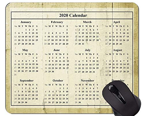 Alfombrillas de ratón Galaxy Calendar 2020 Personalizadas, Fondo de Corteza Muerta Alfombrilla de ratón de Oficina