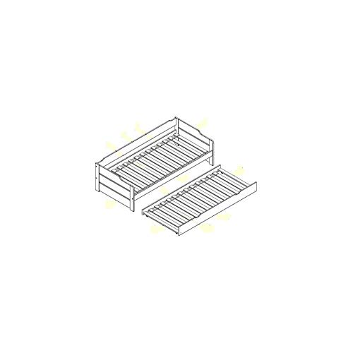 Alfred & Compagnie Arthur - Cama nido (90 x 200 cm), color blanco Alfred & Compagnie Arthur - Cama nido (90 x 200 cm), color blanco