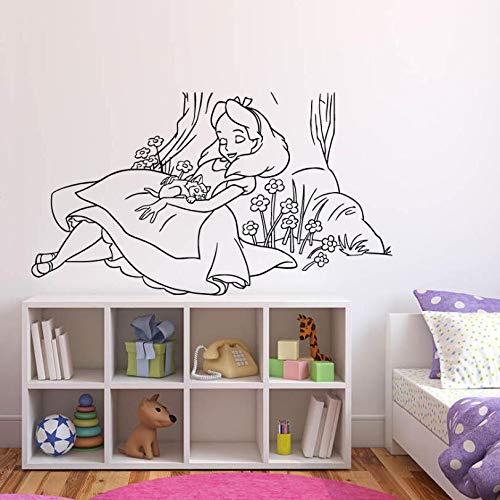 Alicia en el País de las Maravillas de Dibujos Animados Tatuajes de Pared Decoración de la Habitación de los Niños Viveros Arte de la Pared Murales Estilo Princesa Pegatinas de Vinilo 100x57 cm Alicia en el País de las Maravillas de Dibujos Animados Tatuajes de Pared Decoración de la Habitación de los Niños Viveros Arte de la Pared Murales Estilo Princesa Pegatinas de Vinilo 100x57 cm