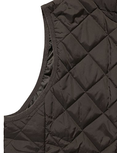 Allegra K Chaleco Acolchado para Mujer Cuello Alto Cremallera Frontal Bolsillos Inclinados Marrón L Allegra K Chaleco Acolchado para Mujer Cuello Alto Cremallera Frontal Bolsillos Inclinados Marrón L
