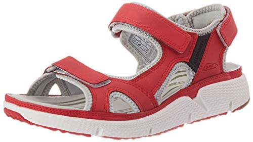 Allrounder by Mephisto Fina-Tex, Zapatillas de Cross para Mujer, Rojo (Black/Red Wood Rubber 1/G.Nubuk 74), 38 EU