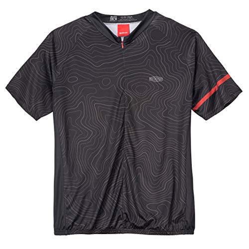 Allsize Norte 56°4 Maillot de Ciclismo Deportivo con Estampado Negro XXL, 2xl-8xl:5XL