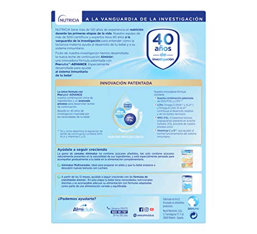 Almirón Advance 2, Leche de Continuación en Polvo para Bebé, a partir de 6 Meses, 1.2kg Almirón Advance 2, Leche de Continuación en Polvo para Bebé, a partir de 6 Meses, 1.2kg