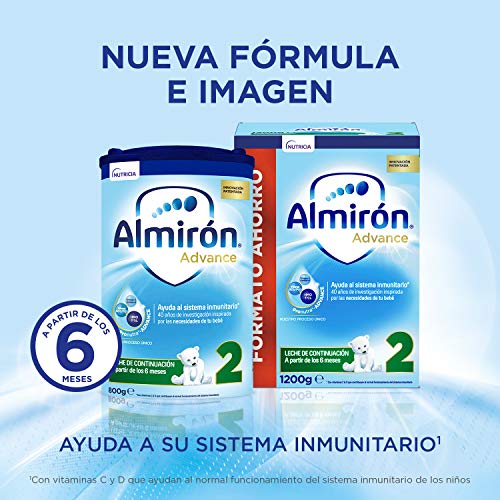 Almirón Advance 2, Leche de Continuación en Polvo para Bebé, a partir de 6 Meses, 1.2kg