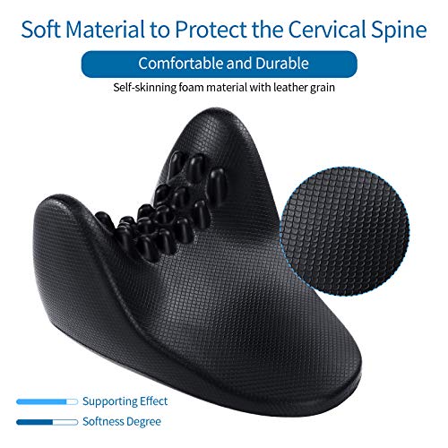 Almohada Cervical viaje Misiki Almohada de viaje Cuello y Hombros Dispositivo Cervical Almohada tracción del Cuello Para Cojín de Masaje Para Cuello, Hombro la Gestión de Alivio del Dolor y la Alineac