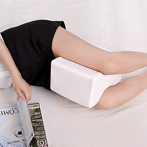 Almohada Ortopédica para Pierna y Rodilla, Almohadas de Espuma con Memoria de Contorno para Piernas, Almohada de cuña de Rodilla, cojín ergonómico para Almohadilla, Almohadilla para Dormir de Lado