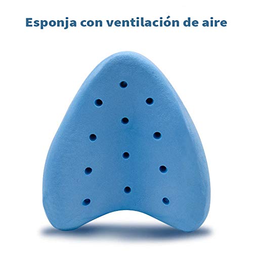 Almohada Ortopédica para Pierna y Rodilla, Cojín ergonómico, Almohada posicionadora de Piernas, Almohada Viscoelástica, Almohada para piernas Adaptable, Espuma con Memoria, para Dormir de Lado.