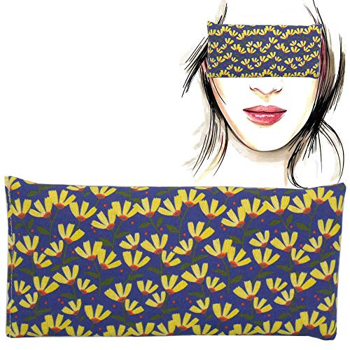 Almohada para los ojos "Yelow Flowers" | Semillas de Lavanda y arroz | Yoga, Meditación, Relajación, descanso de ojos...