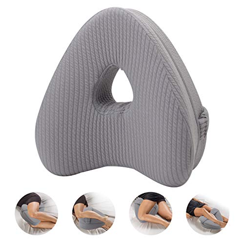 Almohada para Piernas Almohada para Rodillas Almohada Ergonómica para Dormir Lateral con Almohada de Espuma viscoelástica óptima para Personas Que Duermen de Lado Almohada de Posicionamiento con