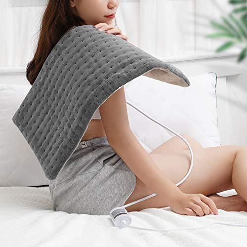 Almohadilla Eléctrica Térmica 30x60cm el Calentar Rapido Manta Eléctrica de 6 Niveles Lumbar Espalda Cuellocon Protección contra sobrecalentamiento Función de Apagado Automático lavable gris Almohadilla Eléctrica Térmica 30x60cm el Calentar Rapido Manta Eléctrica de 6 Niveles Lumbar Espalda Cuellocon Protección contra sobrecalentamiento Función de Apagado Automático lavable gris