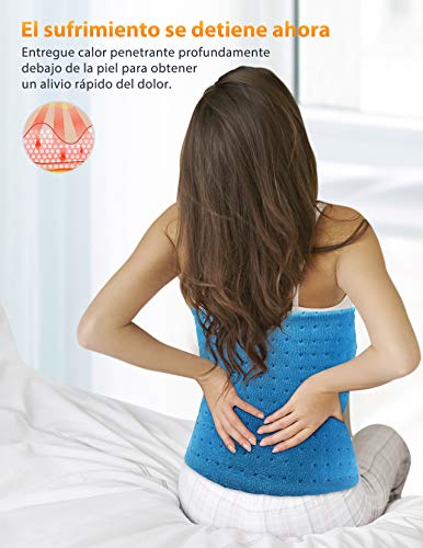 Almohadilla Eléctrica Térmica, ATMOKO Manta Electrica Calentar Rápido de 4 Nivel, Funda Lavable, Auto-Apagado 1/1.5/2H y/Stay On Opción Almohadilla Eléctrica Térmica, ATMOKO Manta Electrica Calentar Rápido de 4 Nivel, Funda Lavable, Auto-Apagado 1/1.5/2H y/Stay On Opción