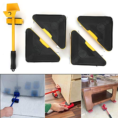 Almohadillas Móviles para Muebles 5 Piezas Mover Muebles y Kit Elevador Retirable Portátil Tarea Pesada Herramienta para Mover Muebles Casa Desplazador Universal de Transporte de Ruedas Almohadillas Móviles para Muebles 5 Piezas Mover Muebles y Kit Elevador Retirable Portátil Tarea Pesada Herramienta para Mover Muebles Casa Desplazador Universal de Transporte de Ruedas