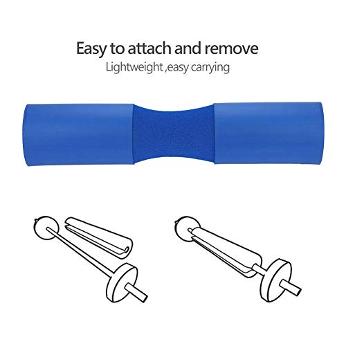 Alomejor Barbell Squat Pad Cuello Hombro Protector Protector Levantamiento de Pesas Barbell Soporte Pad para Squats(Blue)