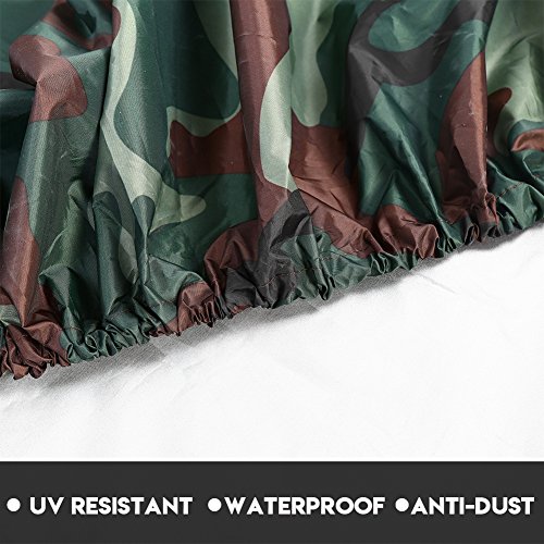 Alomejor Cubierta de Kayak 4.5 m Canoa a Prueba de Agua Cubierta de protección contra el Polvo UV Protección Solar para Kayak en Canoa(Army Green Camouflage)