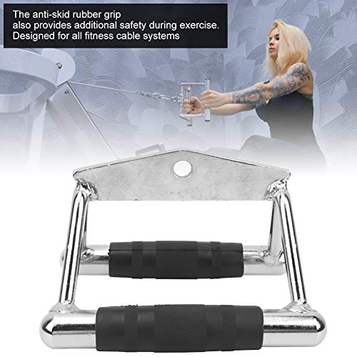 Alomejor Fitness Tricep V en Forma de Barra de presión hacia Abajo Mango de Entrenamiento de Remo Cable de Goma de Acero Inoxidable Accesorios para manija Alomejor Fitness Tricep V en Forma de Barra de presión hacia Abajo Mango de Entrenamiento de Remo Cable de Goma de Acero Inoxidable Accesorios para manija