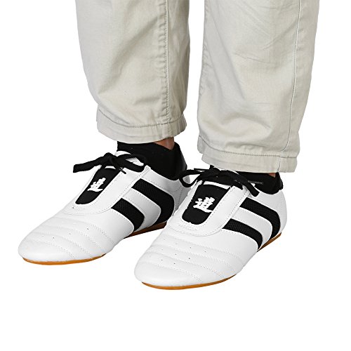 Alomejor Zapatos de Taekwondo Boxeo Kung Fu Taichi Zapatos de Entrenamiento Zapatos Antideslizantes de Artes Marciales para Hombres Mujeres(45)